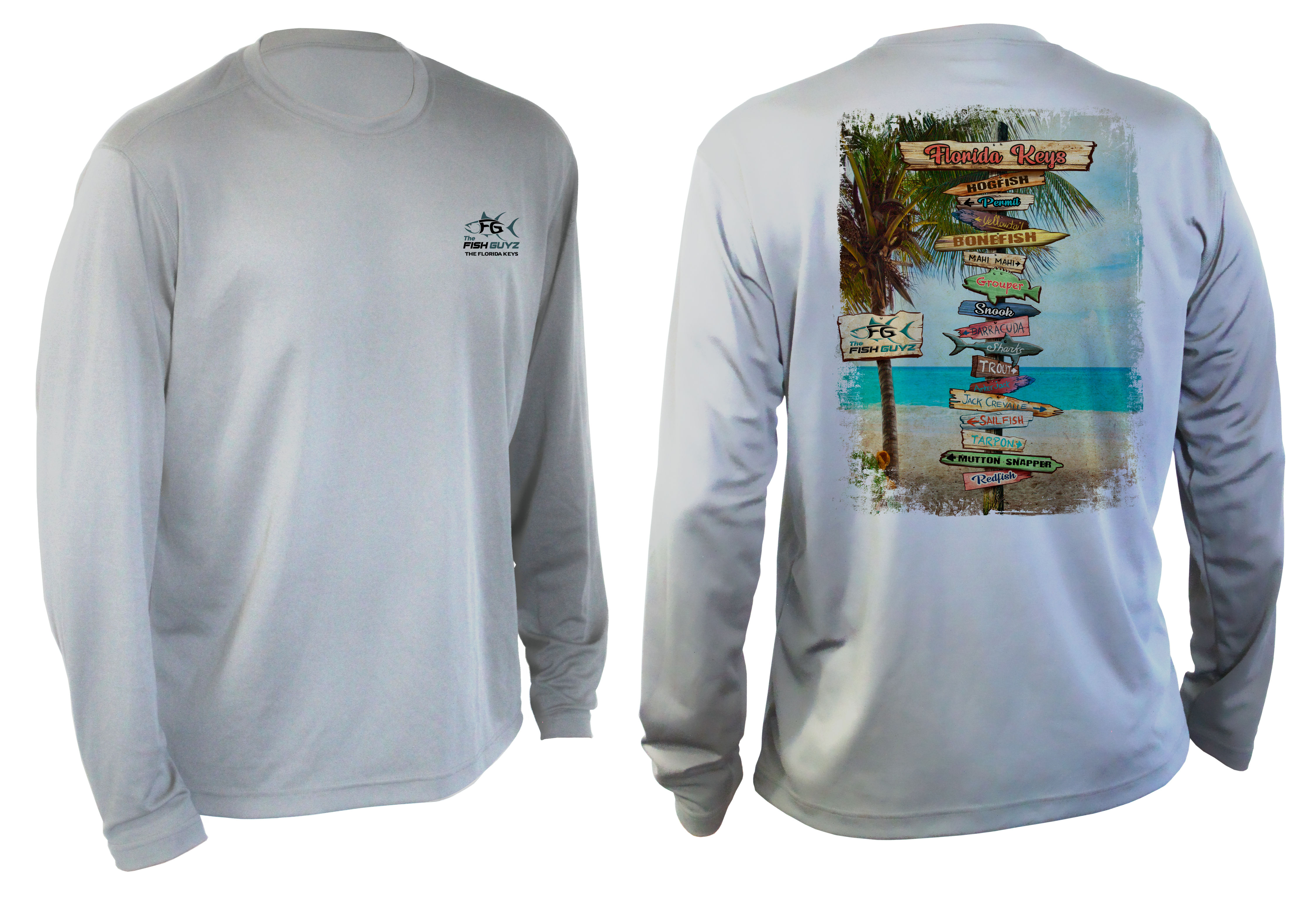 Men's Super Cool Vented Green Fishing Shirt ~ Key West Florida ~ Spicy Tuna  Lg.