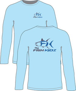 "The Fish Kidz" Youth Long Sleeve Shirt - Pastel Blue